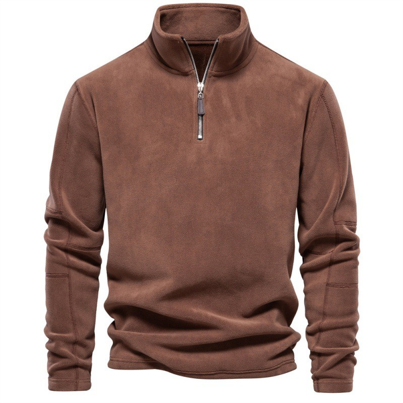 Joshua | Pull en laine polaire avec fermeture éclair au quart