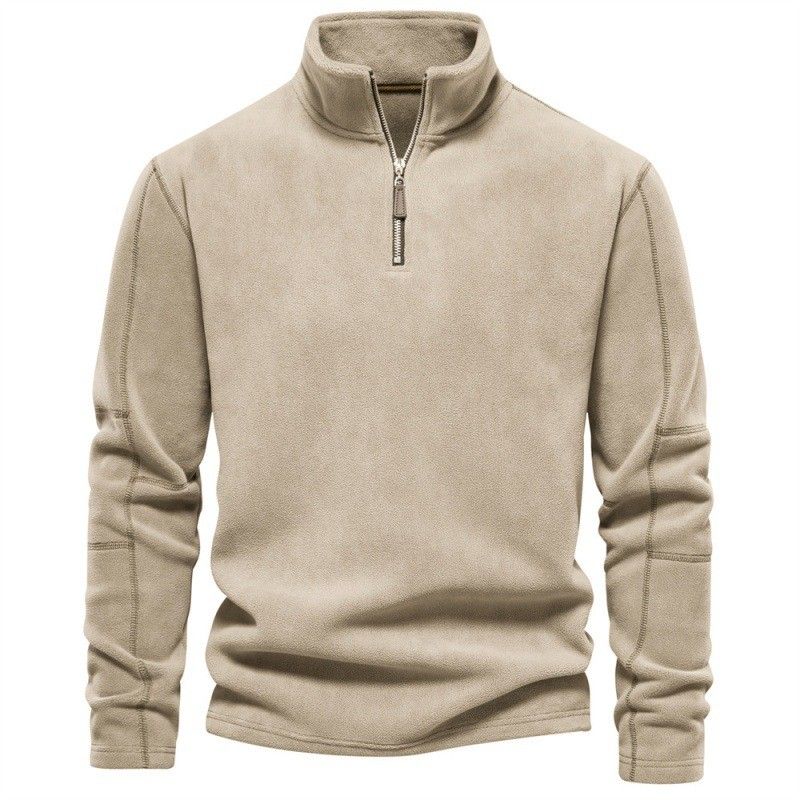 Joshua | Pull en laine polaire avec fermeture éclair au quart