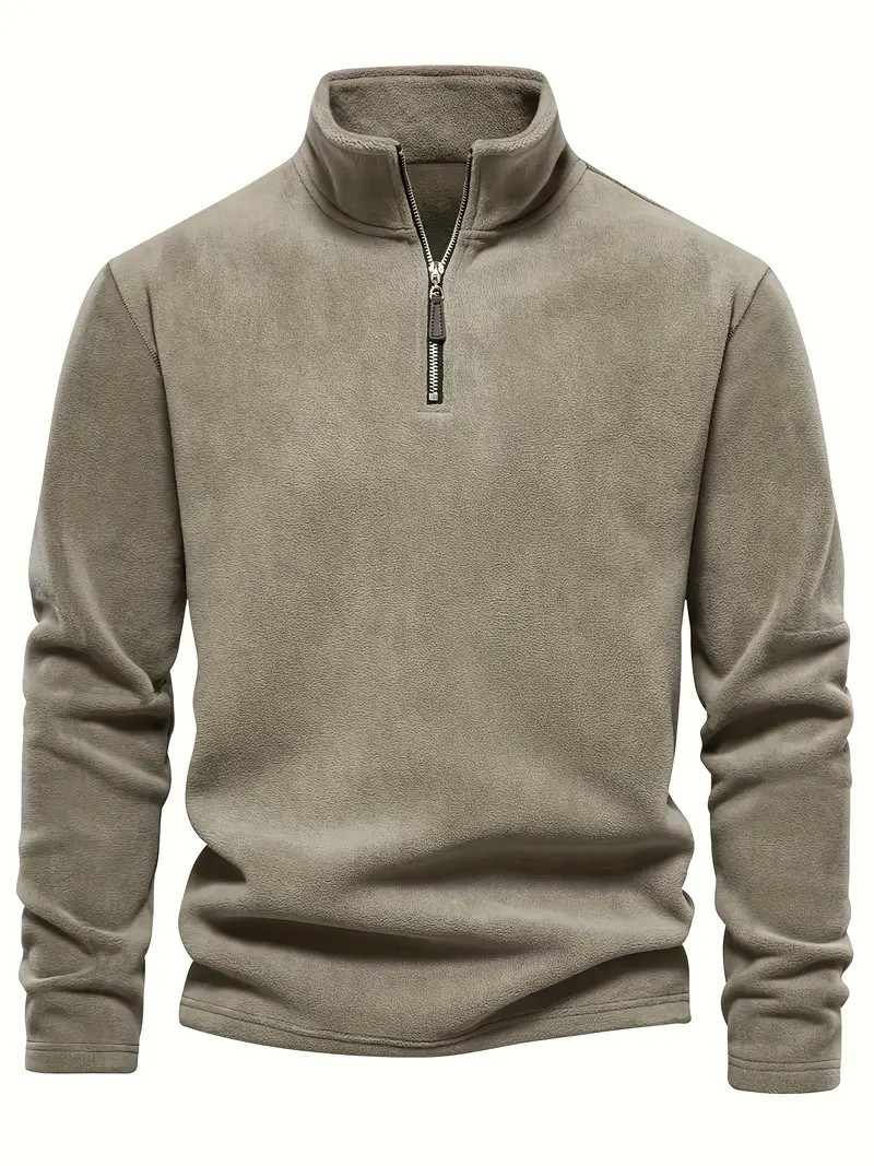 Joshua | Pull en laine polaire avec fermeture éclair au quart