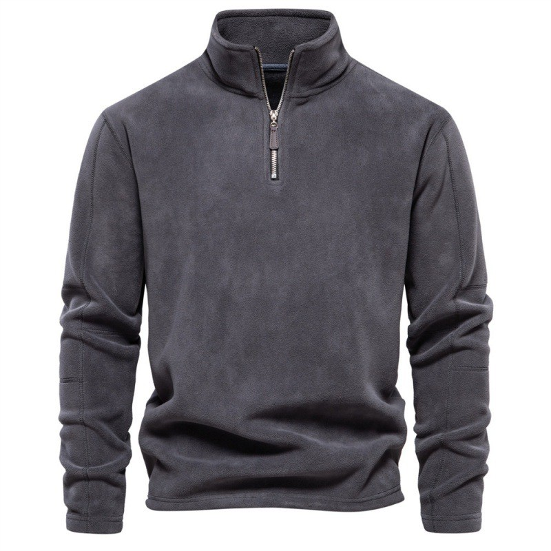 Joshua | Pull en laine polaire avec fermeture éclair au quart